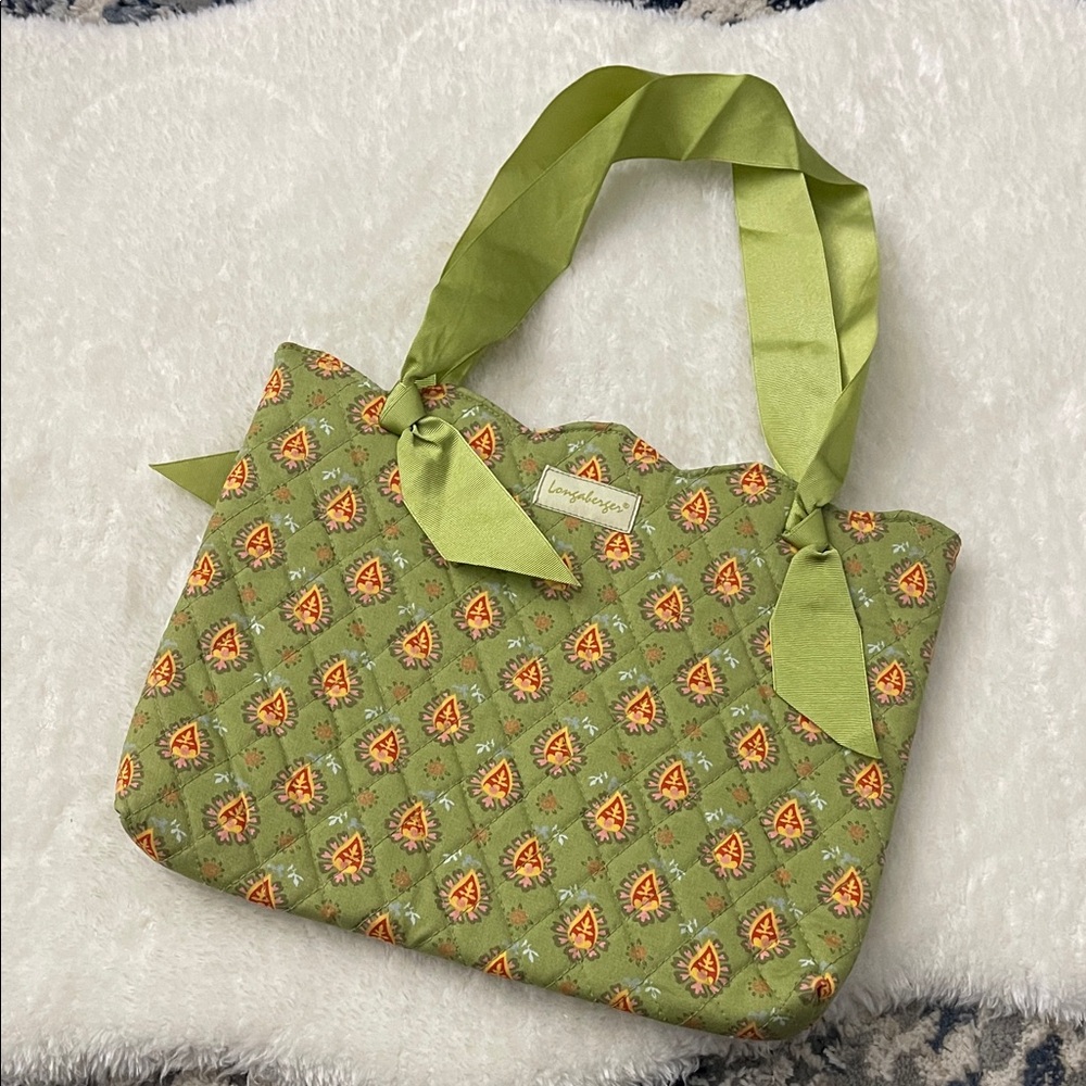 Longaberger Green and Orange Bag